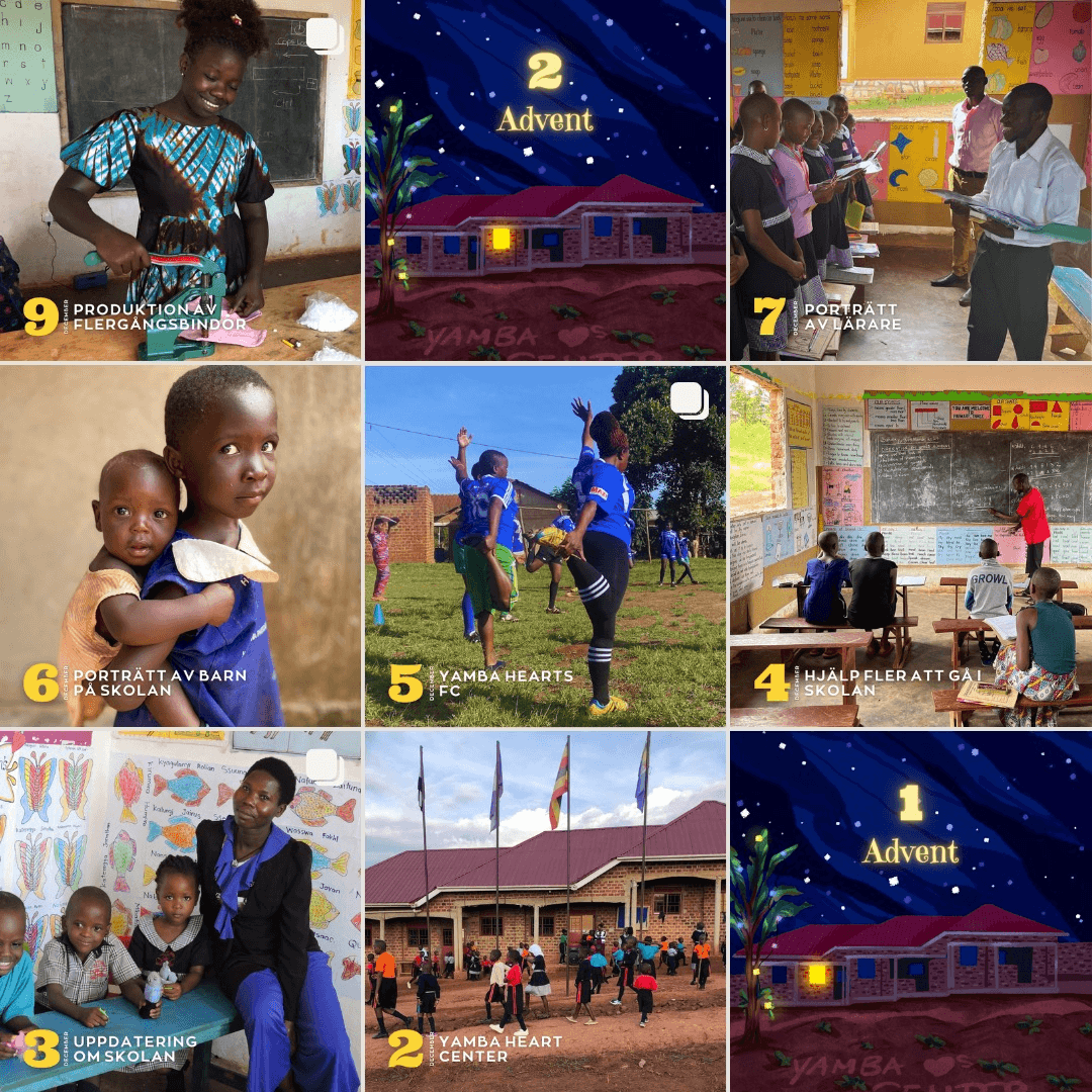 Advent calendar nine-grid Instagram post